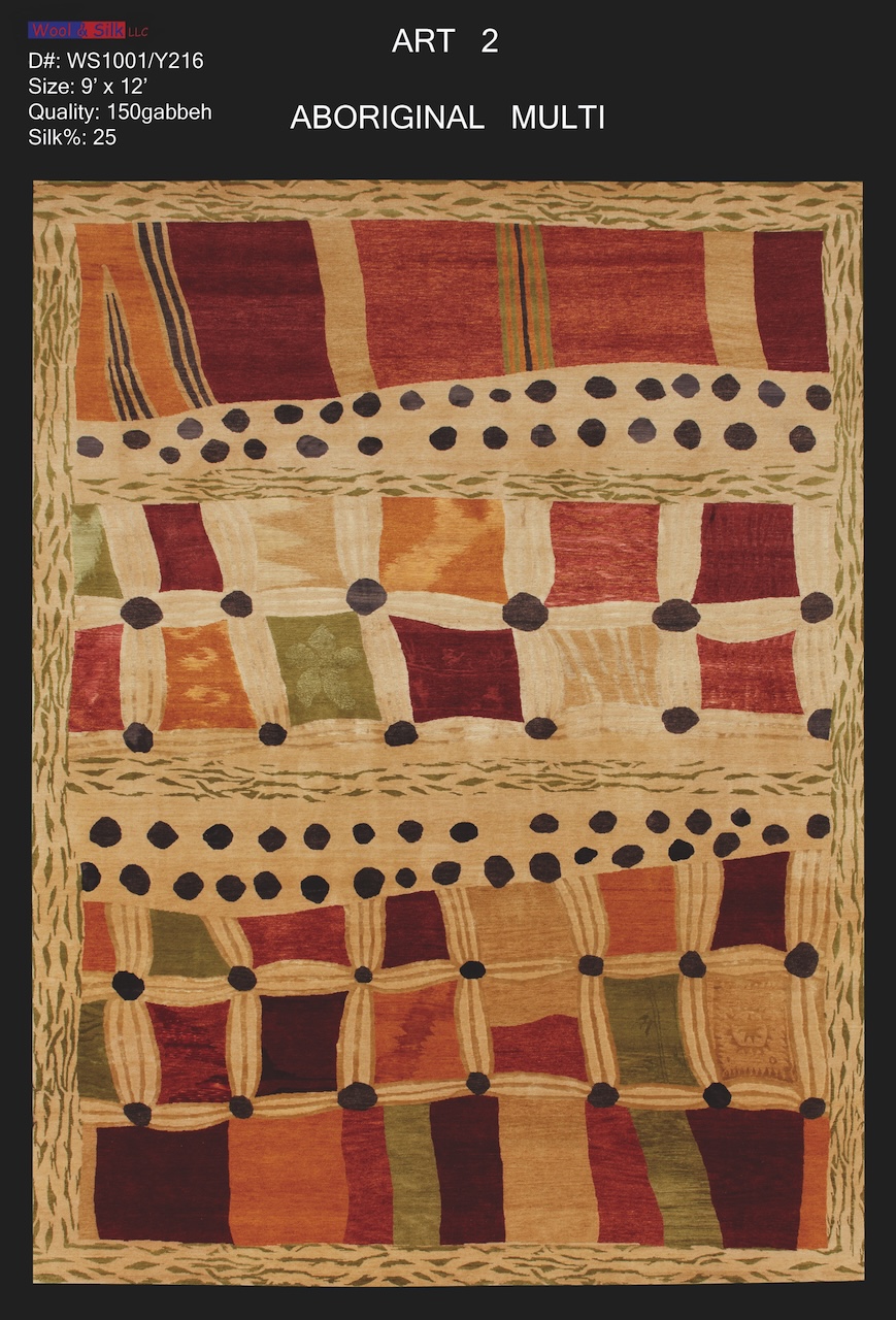 /Modern & Transtitional/Wool Silk/Aboriginal-MultiWS1001-Y216-9X12.jpg