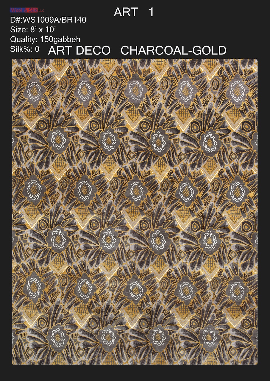 /Modern & Transtitional/Wool Silk/Art-Deco-Charcoal-GoldWS1009A-BR140-8x10.jpg