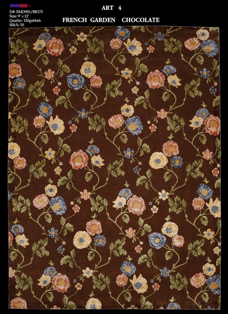 /Modern & Transtitional/Wool Silk/French-Garden-ChocolateEM901-BR172-9x12.jpg
