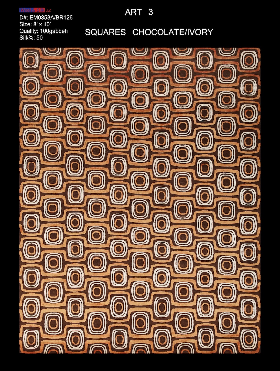 /Modern & Transtitional/Wool Silk/Square-Choc.-IvoryEM0853A-BR126-8x10.jpg