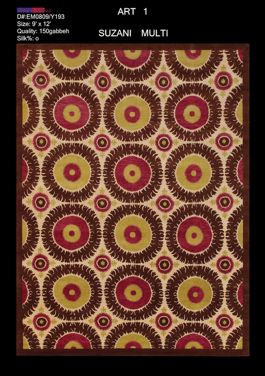 /Modern & Transtitional/Wool Silk/Suzani-MultiEM0809-Y193-9x12.jpg